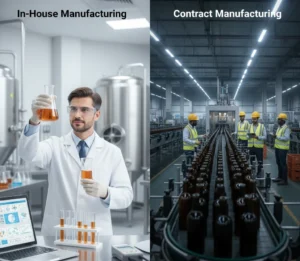 In-House Beverage Manufacturing vs Contract Manufacturing